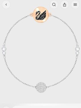 SWAROVSKI Women’s Swan Crystal Remix Bracelet Silver 7” Length Magnetic Closure
